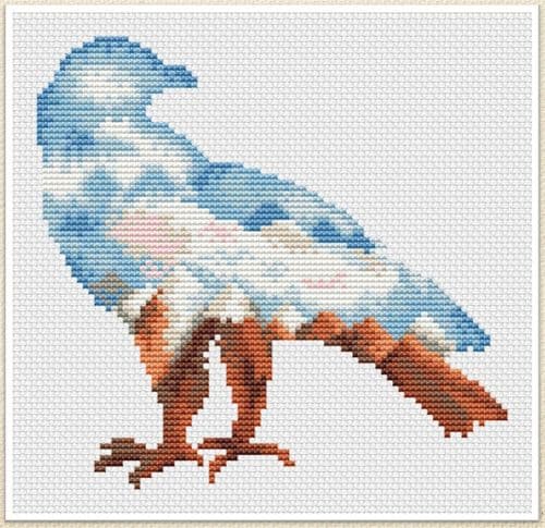 Eagle cross stitch chart by Artmishka Cross Stitch